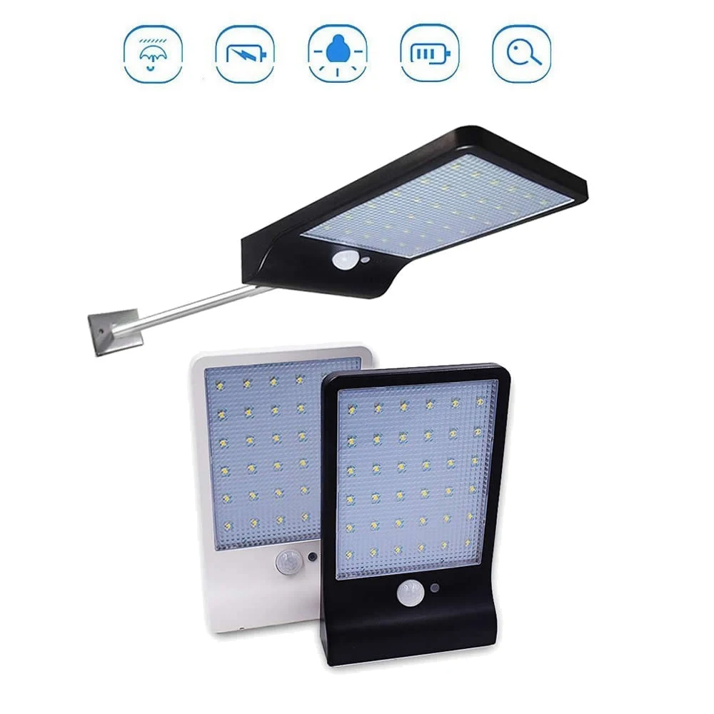 

Aluminum pole 48/36 LED Super Bright Solar Lights motion Sensor Waterproof Security lamp Garden street wall spotlight solar lamp
