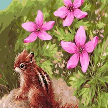 Безрамная картина по номерам краска по номеру для домашнего декора ПБН для гостиной 4050 олень