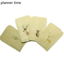Planner Time Deer Envelope 12 pcs/lot Paper 4 Designs Cute Mini Envelopes Vintage European Style For Card Scrapbooking Gift