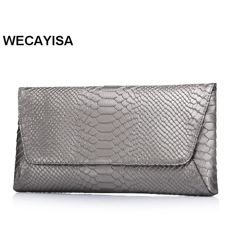 

Spring and summer serpentine pattern messenger bag cowhide day clutch mini bag genuine leather one shoulder women's handbag