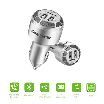 

Car FM Transmitter Bluetooth Hands Free Kit Music Player Modulator 3.1A Dual USB Car Charger Support TF USB
