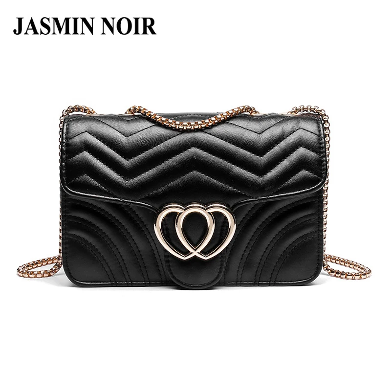 

New Fashion Brand Designer Women Messenger Bag Small Flap Lady Shoulder Bag Heart Wave Chain Thread Female Crossbody Bag