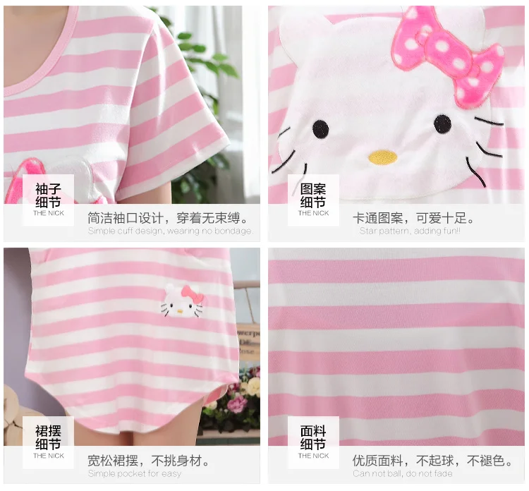 2017 брендовая хлопковая Для женщин Ночные рубашки для девочек трусы цветочный принтом роз Ночная рубашка ночное белье для девочек Femme