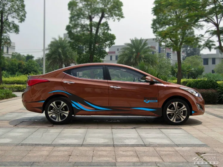 Боковая юбка наклейка на талию для Hyundai Avante Verna Solaris декоративное украшение всего