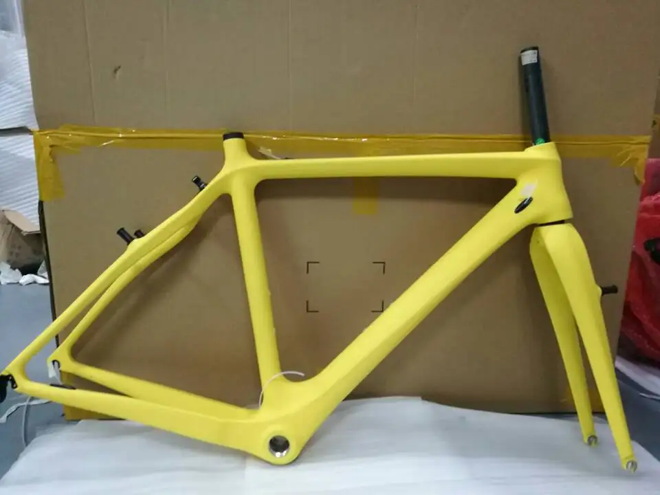 WINICE YELLOW CYCLPCROSS FRAME углеродное волокно V BRAKE CX T700 индивидуальные циклокросс