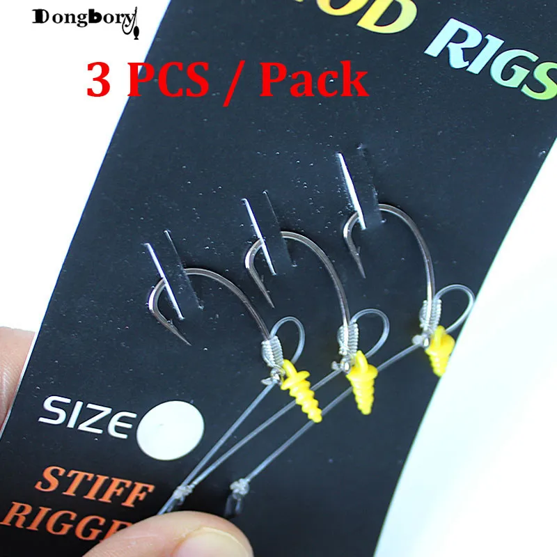 Dongbory 3 pcs Ready Made Carp Fishing Chod Rigs Hook Links Carp fishing Accessories Terminal