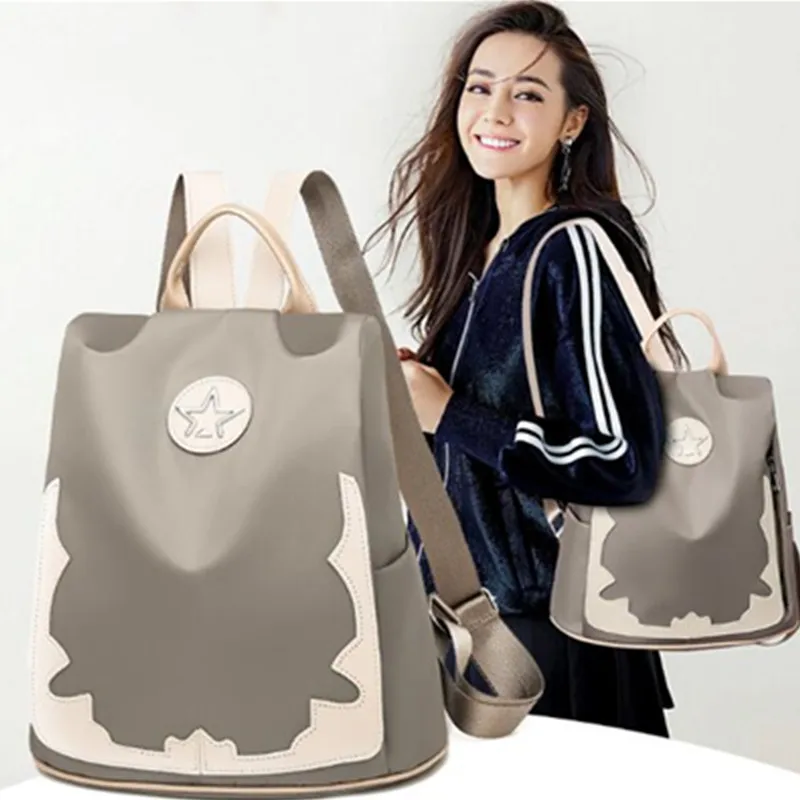 

2019 star Solid Color faceless Male Women Backpack Canvas Preppy School Bag For Teen Girls Cute Print Backpack Travel Bookbag