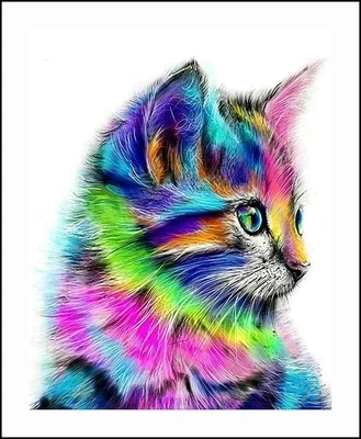 

Rainbow Cat Daimond Painting 5D DIY full square Diamond Cross Stitch Home Decor diamond painting mosaic