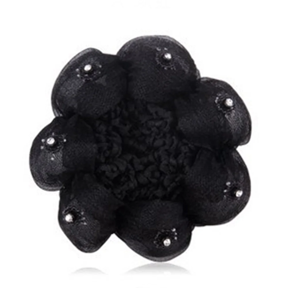 

2pcs/lot Women Girl Hair Bun Cover Snood Crystal Hair Net Ballet Dance Skating Crochet