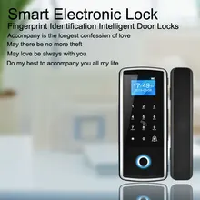 Glass Door Lock Electronic Biometric Fingerprint Door Lock Keyless Digital Door Lock For Home Office Anti-theft Intelligent Lock Glass Door Lock Electronic Biometric Fingerprint Door Lock Keyless Digital Door Lock For Home Office Anti-theft Intelligent Lock