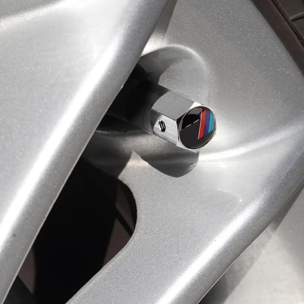 

4 x Car Styling Anti-theft Aluminium Alloy Wheel Tire Valve Stems Caps Car Wheel Tyre Tire Stem Air Valve Caps AMG Logo M Emblem