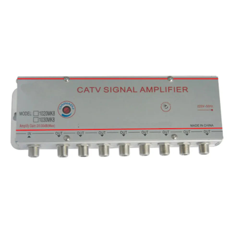 

8 way 20db CATV VCR TV Antenna Signal Amplifier Booster
