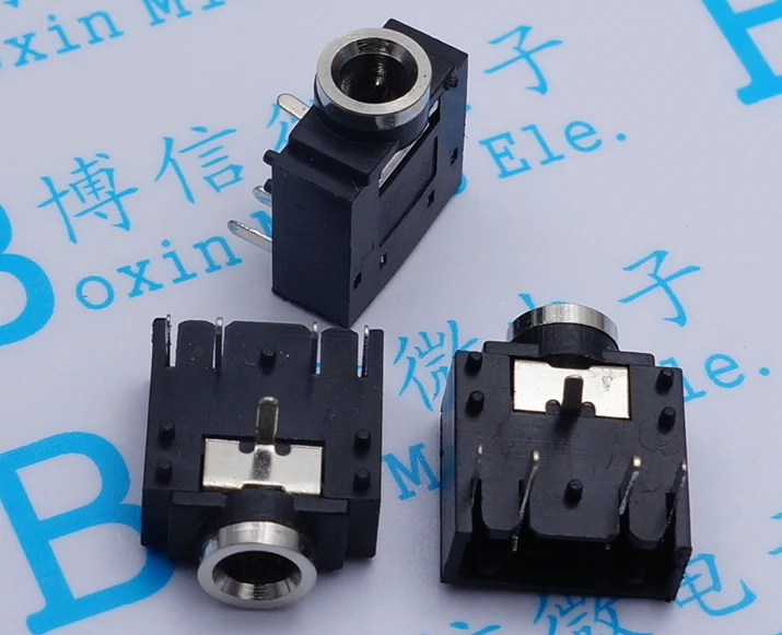 

Headphone jack headset 3.5mm headphone connector audio binaural female base 5 pin Audio sockets for amplifier