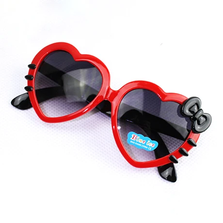 Qetou детские солнцезащитные очки мода в форме сердца милые UV400 дизайнер кадр очки для маленьких девочек солнцезащитные очки - Цвет линз: 61-6