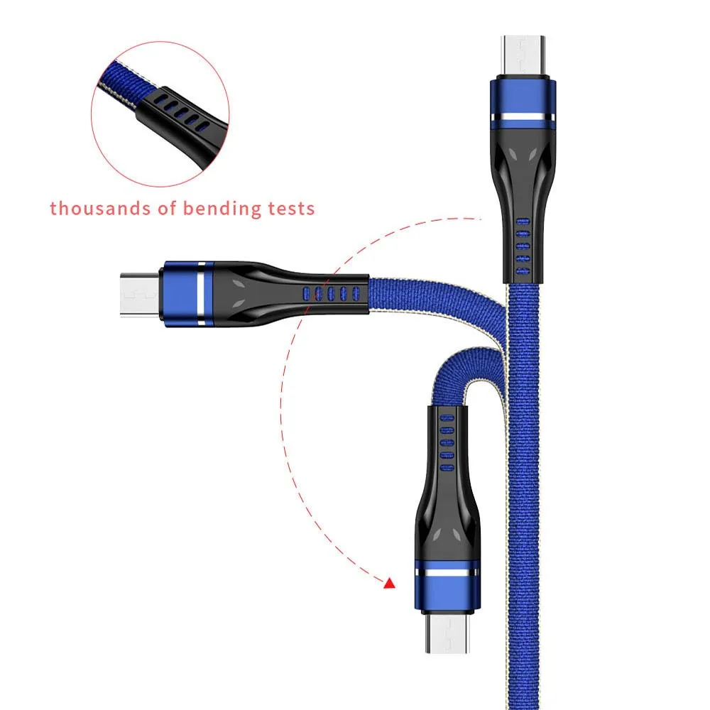 Нейлоновый кабель Micro USB 3A для быстрой зарядки Micro USB кабель для samsung Xiaomi Android мобильный телефон USB кабель для передачи данных