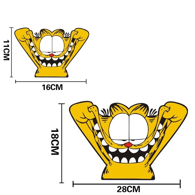 Забавные мультяшные автомобильные наклейки Aliauto Garfield Make Face и для outlander Door VW Ford Focus 2
