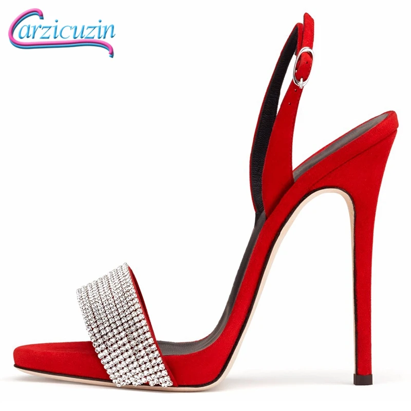 

CarziCuzin Size 34-45 Women High Heel Sandals Open Toe Platform Thin Heels Ladies Sandals Elegant Fashion Party Dress Footwear