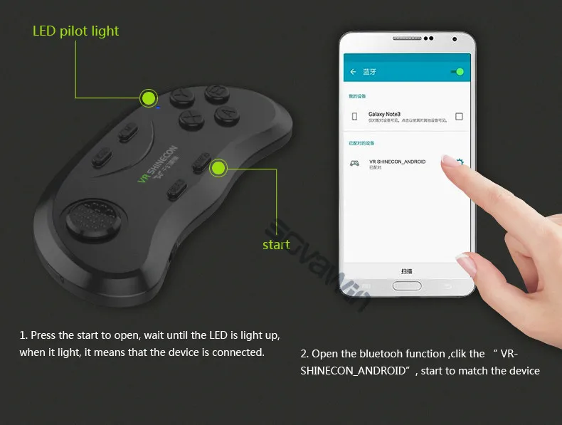 VR Shinecon геймпад Bluetooth беспроводной телефон игровой коврик Joypad пульт дистанционного управления для Android для iPhone VR очки