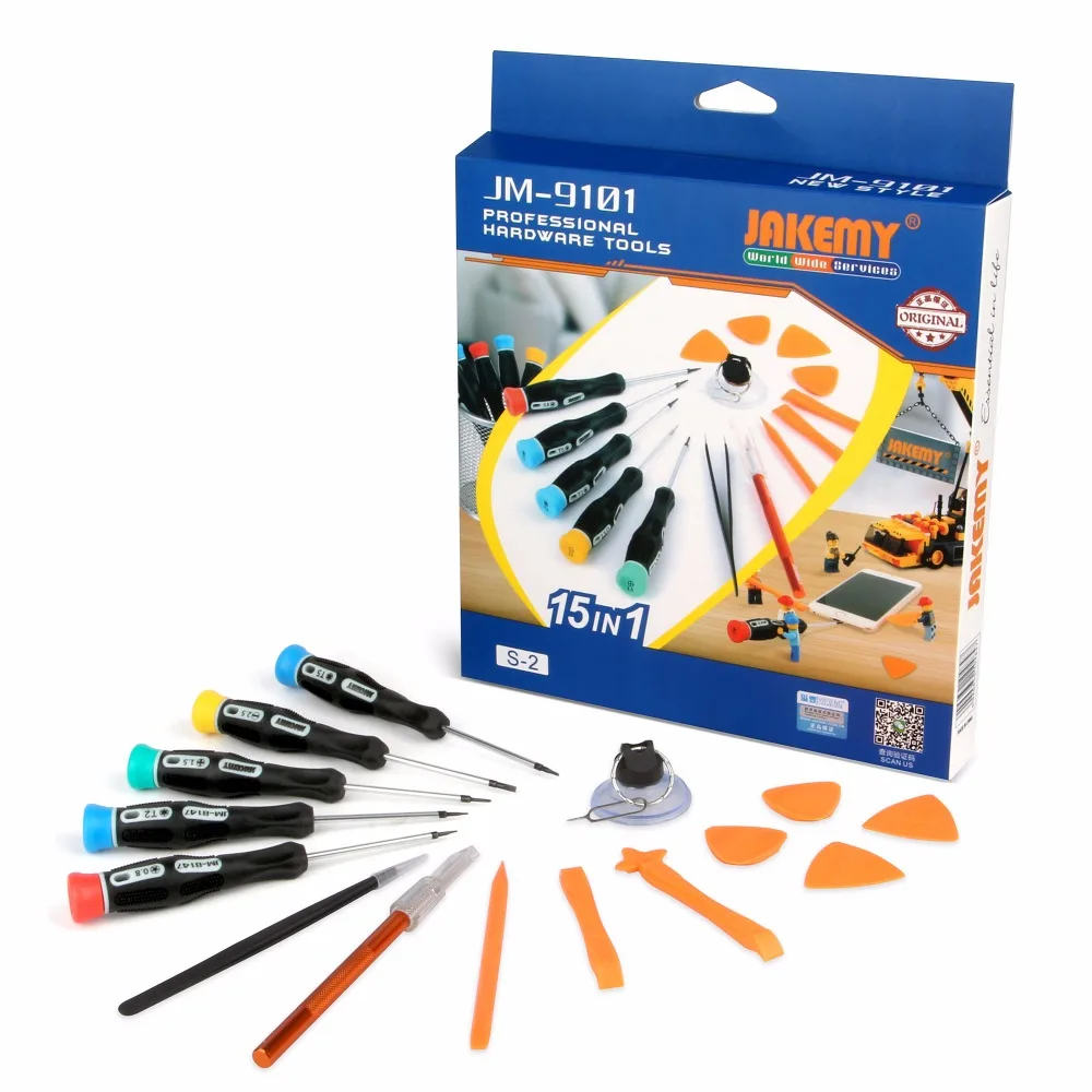 JAKEMY 15 in 1 Mobile Phone Repair Tools Opening Suction Cup Tool Screwdriver Plastic Spudger for iphone Samsung Pc Tablet Phone JAKEMY 15 in 1 Mobile Phone Repair Tools Opening Suction Cup Tool Screwdriver Plastic Spudger for iphone Samsung Pc Tablet Phone