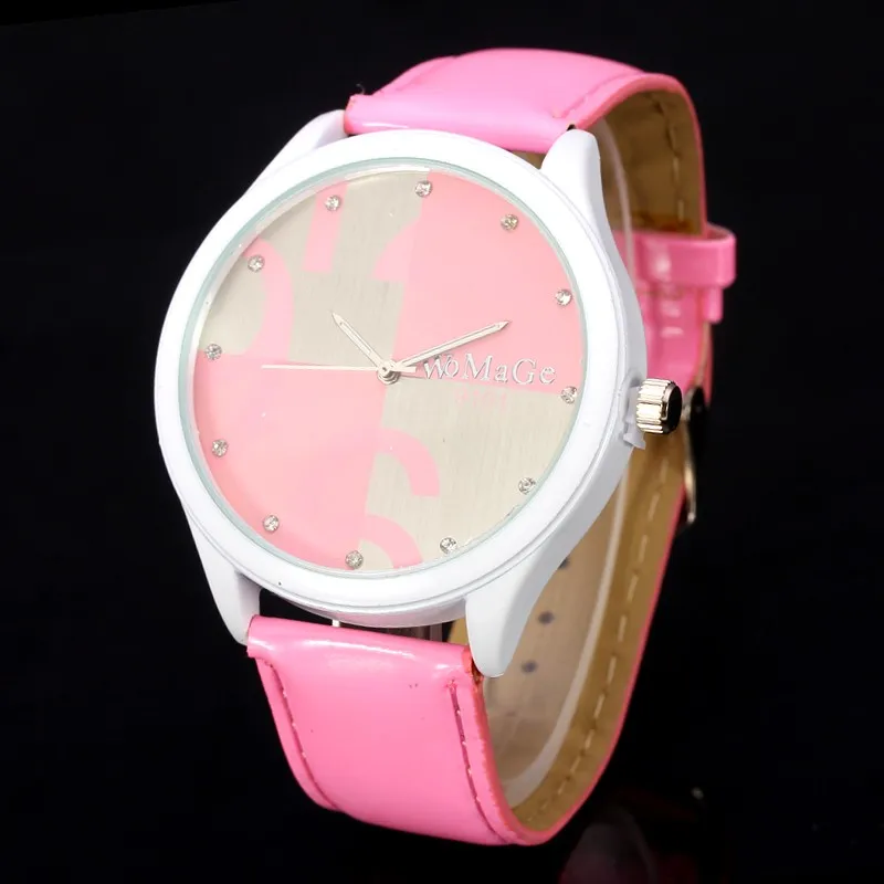 

Montre Homme 2018 Luxury Top Brand WoMaGe Women Watch Bracelet Pink Leather Band Girl Lady Watches Quartz Clock Drop Shipping