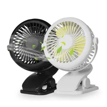 Junejour(Прямая) Usb 5 в 5 Вт бытовая техника Портативный Usb зарядный вентилятор с зажимом для прикроватной детской коляски