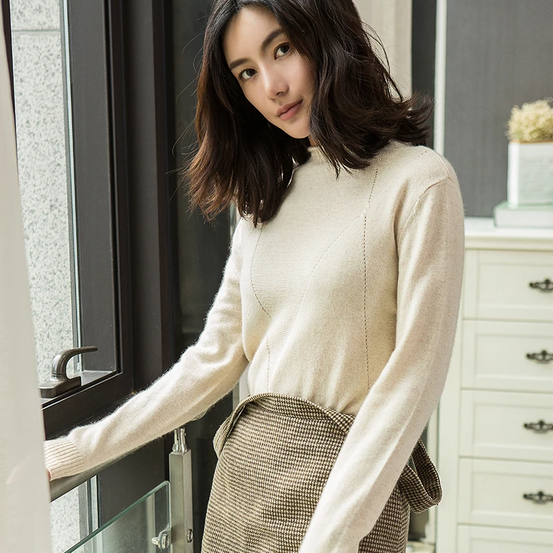 adohon 2018 womens winter Cashmere sweaters and auntmun women knitted Pullovers Turtleneck High Quality Warm Female Solid