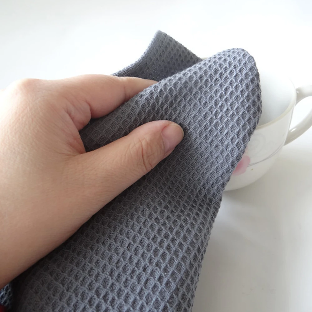 

42X63CM Cotton Table Napkins Absorbent Dish Cleaning Towels Home Kitchen Waffle Pattern Tea Towel