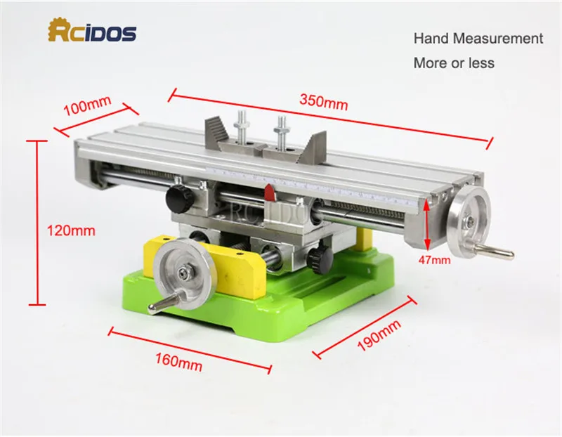 BG-6350 Mini Compound Bench/woodworking benches,RCIDOS table sliding cross table,drill machine work bench+2.5inch Plicers