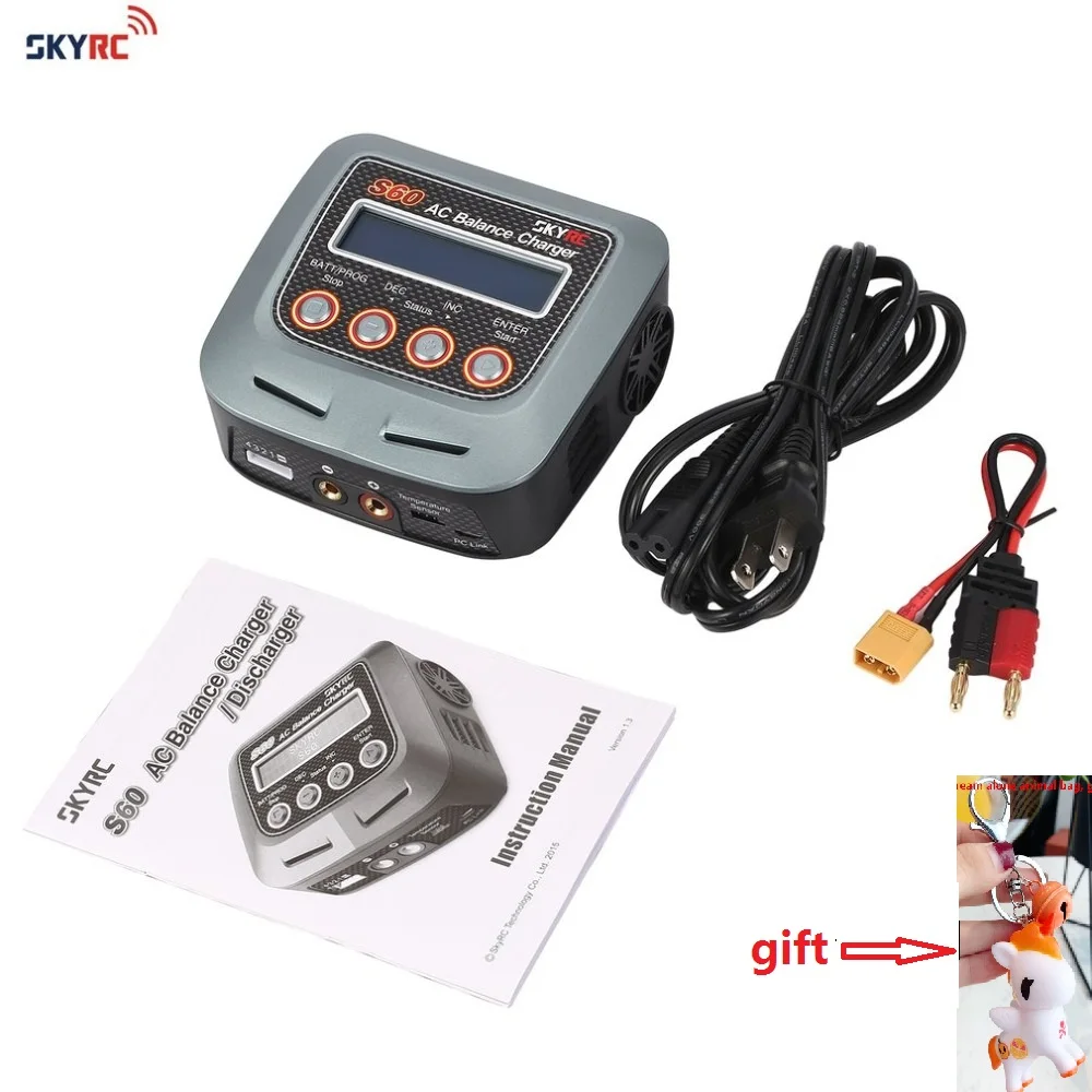 Skyrc S60 60W AC Balance Battery Charger Discharger for Remote Control Airplane