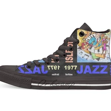 ISLE OF LUCY JAZZ FESTIVAL; Новинка; дизайнерская Повседневная парусиновая обувь; обувь на заказ; Прямая