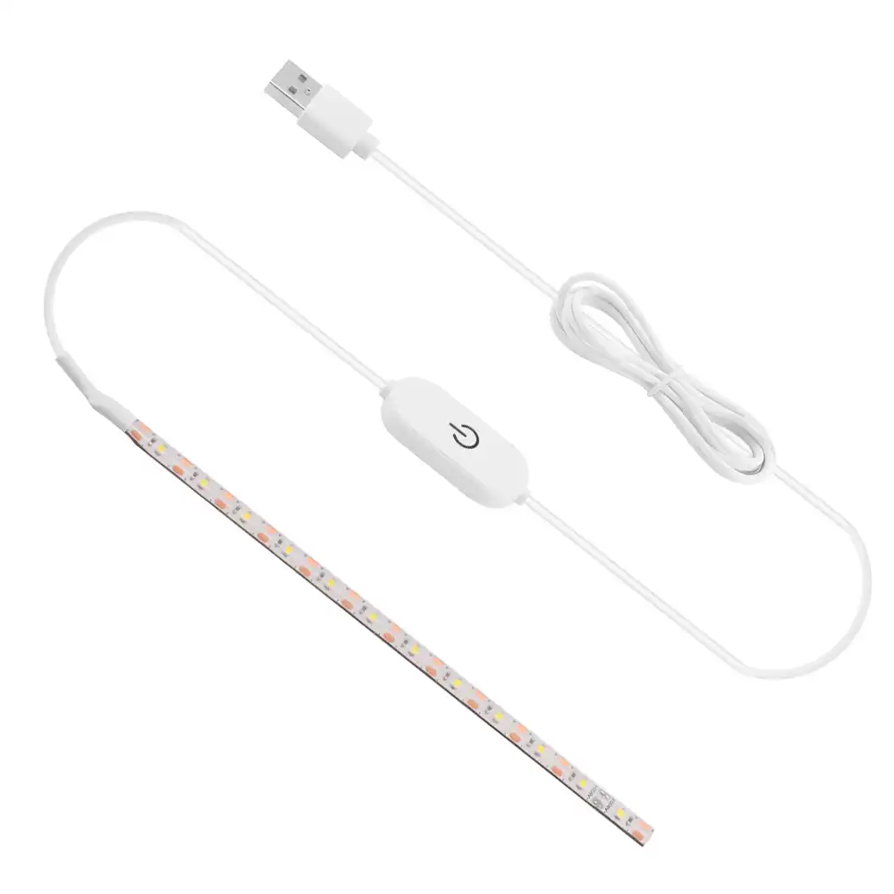 White Bright LED Light Strip w// Touch Dimmer USB Power Supply for Sewing Machine