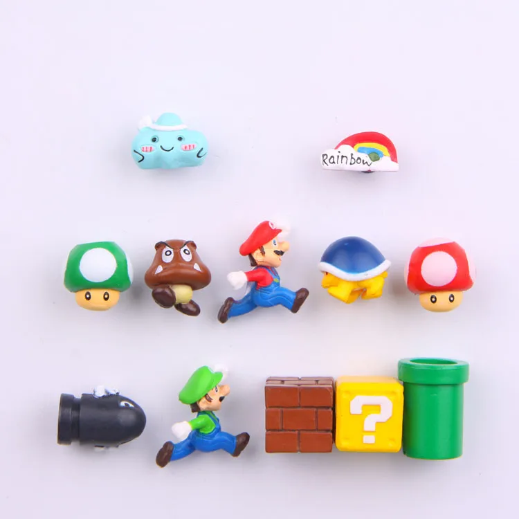 Мультфильм творческий 3D Super Mario Bros магниты на холодильник стикер сообщений детские игрушки для студентов подарок на день рождения Домашний декор - Цвет: 12pc-2