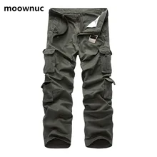 Зимние Для Мужчин's Повседневное хлопковые брюки-карго Для мужчин длинные штаны плотные мульти-юбка-шорты с карманами Для мужчин Костюмы KM063