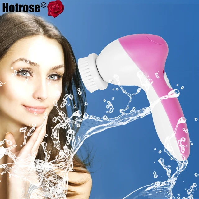 5 in 1 Electric Wash Face Machine Pro Face Massager Facial Pore Cleaner