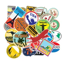 100PCS Waterproof Stickers Pegatinas Tourist Landmark Motorcycle Skateboard Laptop Luggage Funny Cool kids Graffiti Stickers 1000 cool stickers