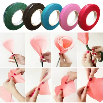 

1PCS Decorative Adhesive Paper Tape Fondant Cake Tools Sugar Flowers Simulation Flower Wrap Tape For Kicthen Baking Lovely Gifts