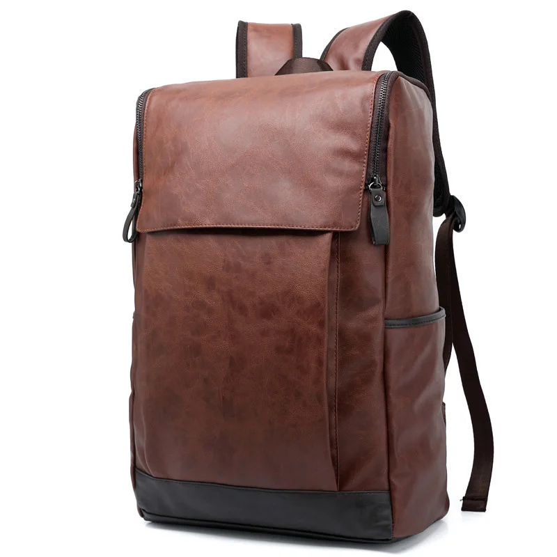 Для мужчин, кожаный рюкзак элегантный дизайн Для мужчин Дорожная сумка Винтаж школьная сумка, коллежд Рюкзак Mochila Escolar PT893