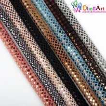 OlingArt 6 мм 2 м/лот полукруглый шнур из искусственной кожи для европейского стиля DIY ожерелье браслет колье ремесло ювелирных изделий