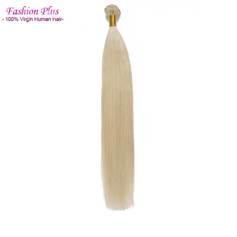 7A Brazilian Blonde Hair Weave Bundles 1pcs/lot  Platinum Blonde Virgin Hair Extensions Unprocessed  Human Hair Weave
