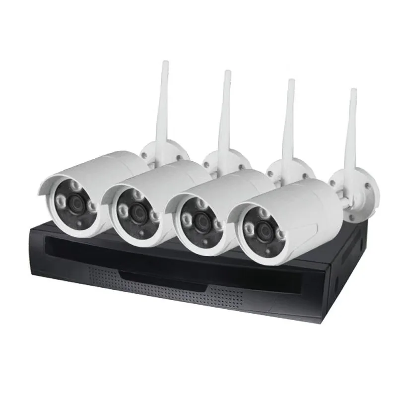 

WIFI Wireless Monitor Set 4 VCR NVR Kits Network Camera 720P & 1080P HD Surveillance Night Vision IP Cameras Motion Detection