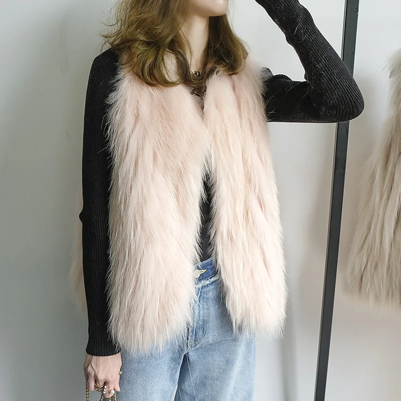 Raton b Naturel L'ensemble Gilet Remise c Section Hc Jkp 19 Survêtement d Fourrure Peau Manteaux Réel De f Nouvelle Femelle Femmes Laveur Mode A Courte e txApAwq61