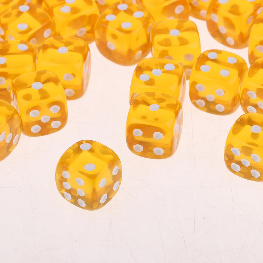 Perfeclan 50pack of Six Sided Dices D6 Dice for Dungeons & Dragons D&D RPG Board Games D6 Dice Set 12mm