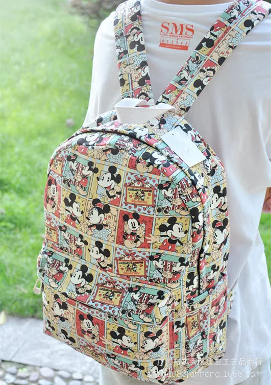 Дисней Микки Маус мультфильм детский рюкзак сумка для школы tote Досуг начальной школы студенческая мода путешествия
