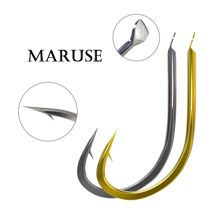 

100pcs/Lot Black Maruse Barbed Fishing Hooks Circle High Carbon Steel Sharpened Bait Tackle Strong Fishhook Sizes 3 4 5 6 7 8 9