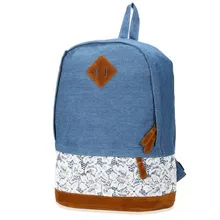 9096P Women Backpack For School Teenager Girls Flowers Printed Nylon Travel Backpacks Casual