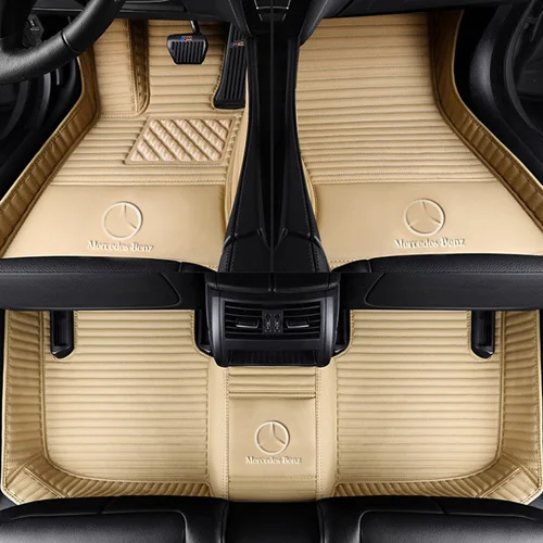 Пользовательские автомобильные коврики для Mercedes Benz все модели A B C E S класс W204 W205 W211 W212 W213 CLA GLC ML GLA GLE GL GLK с логотипом - Название цвета: beige