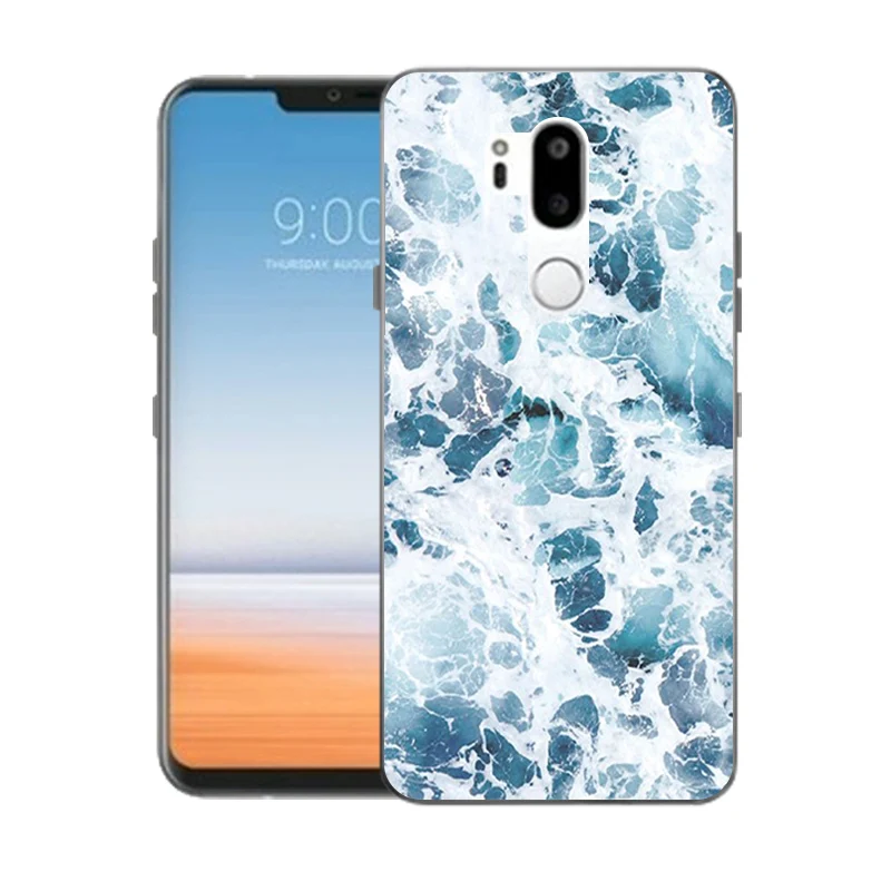 TPU для LG G7 ThinQ облегающий чехол 6," для LG G710 задняя крышка Мягкий Силиконовый Модный чехол с принтом для LG G710 полная защита - Цвет: 14