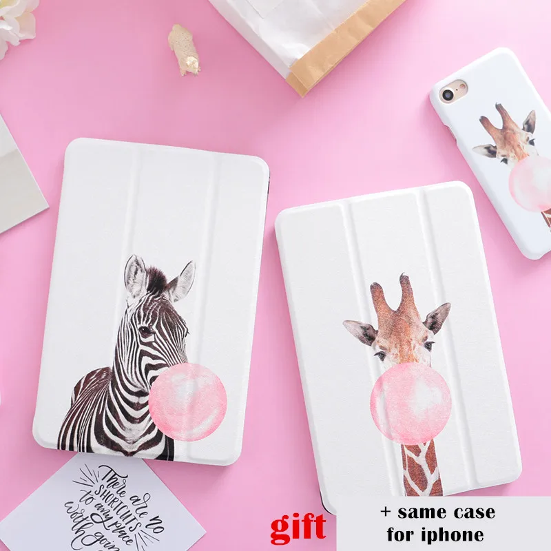 

Zebra Horse Mini4 Magnet Flip Cover For iPad Pro 10.5" 12.9 9.7" 2017 Air Air2 Mini 1 2 3 4 Tablet Case cover for ipad 9.7 2018