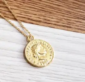 chain pendants Ahmed Vintage Coin Pendant Necklaces for Women Fashion Figure Long Choker Necklace Gold Silver Color Statement Jewelry Gift pearl pendant necklace Necklaces & Pendants