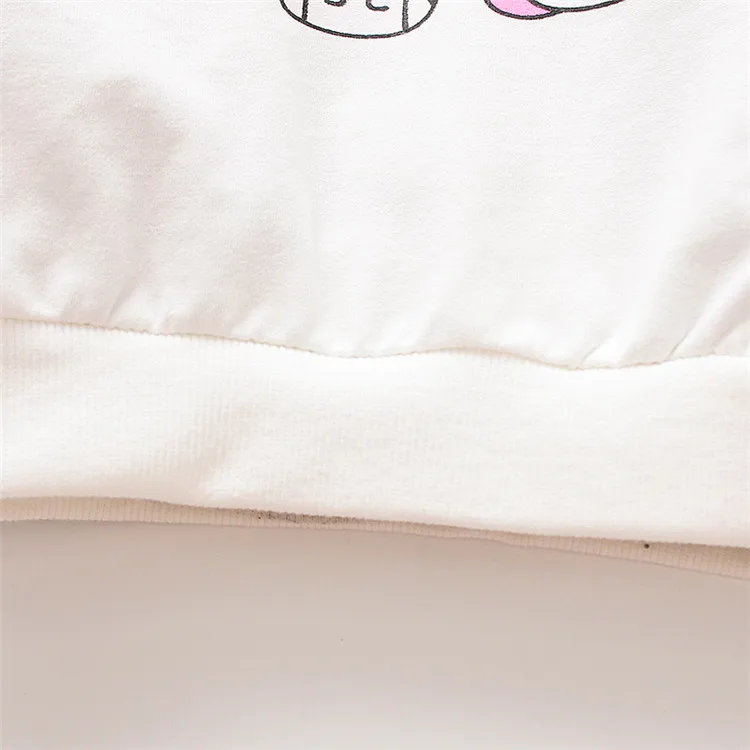 Fanfiluca/Милая футболка с рисунком для девочек; сезон осень-зима; топы с длинными рукавами; Одежда для девочек; белая футболка; одежда для малышей; короткие футболки